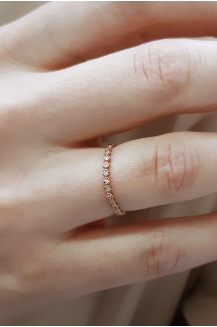 Günlük Minimal Pırlanta Tamtur Yüzük 0,10 Karat 