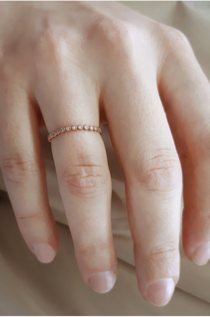 Günlük Minimal Pırlanta Tamtur Yüzük 0,10 Karat 