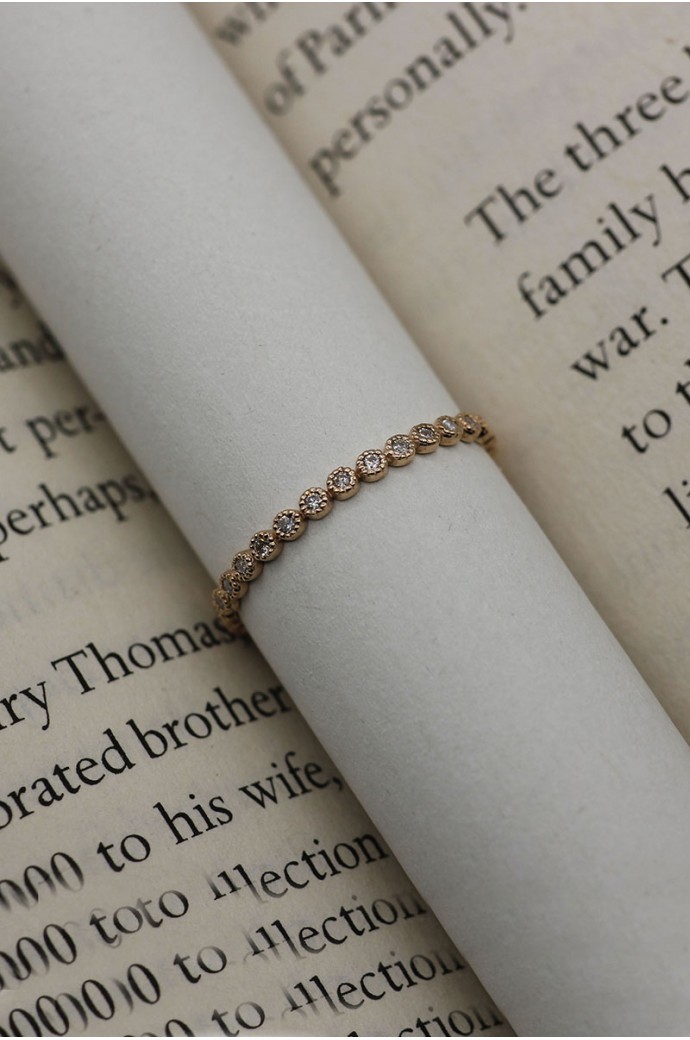 Günlük Minimal Pırlanta Tamtur Yüzük 0,10 Karat 