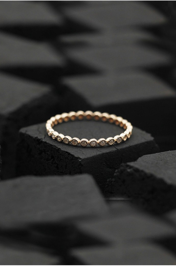 Günlük Minimal Pırlanta Tamtur Yüzük 0,10 Karat 