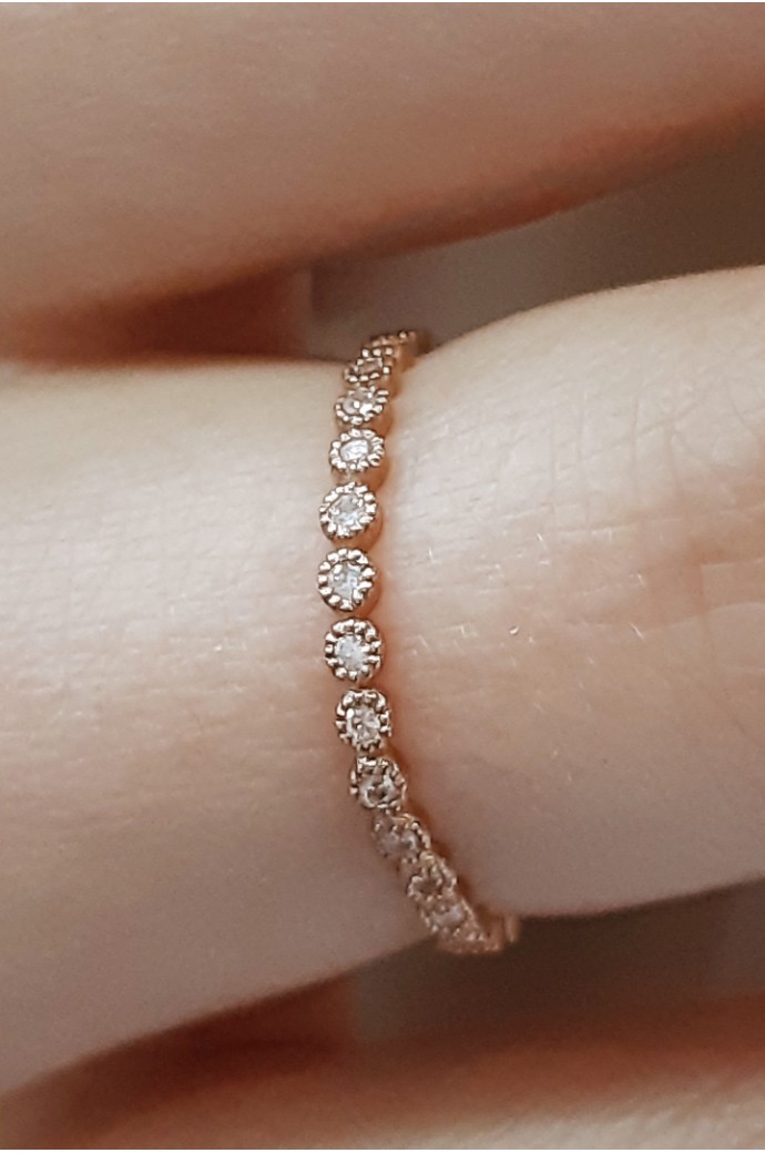 Günlük Minimal Pırlanta Tamtur Yüzük 0,10 Karat 