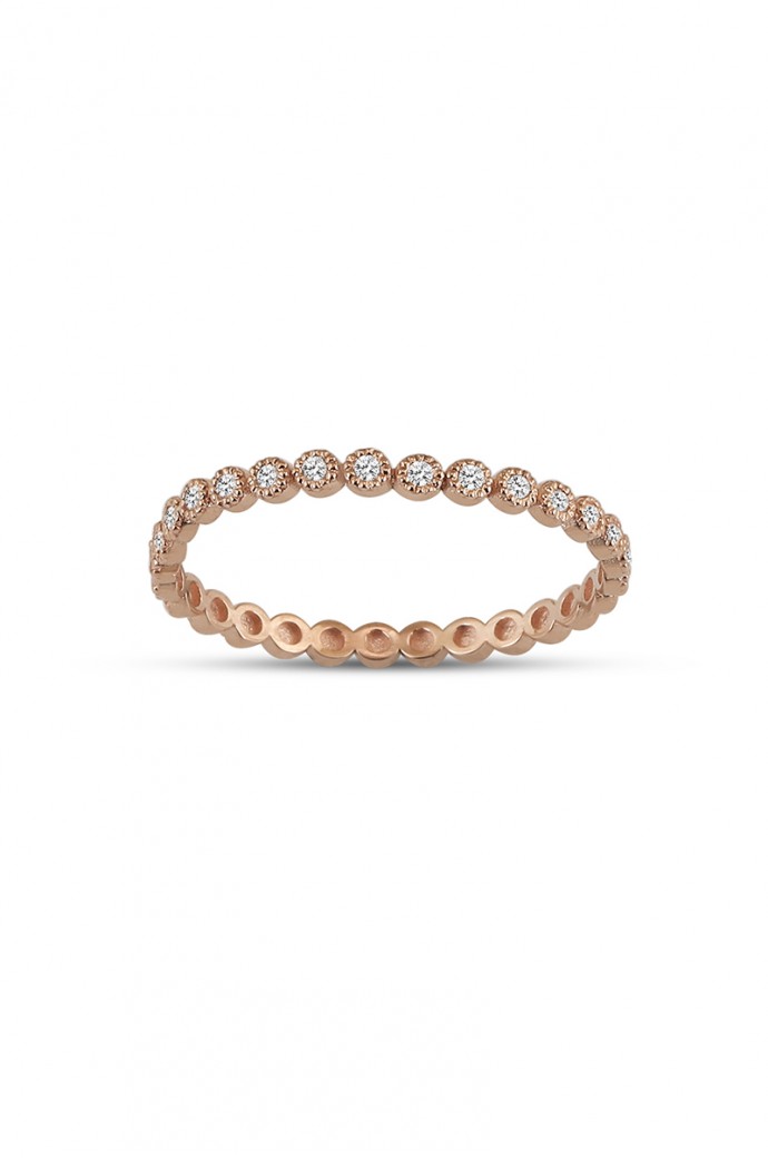 Günlük Minimal Pırlanta Tamtur Yüzük 0,10 Karat 