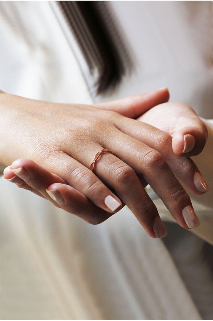 Günlük Minimal Pırlanta Tamtur Yüzük 0,06 Karat 