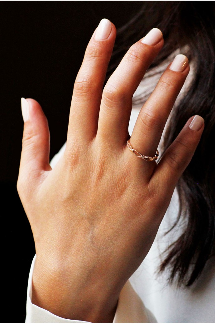 Günlük Minimal Pırlanta Tamtur Yüzük 0,06 Karat 