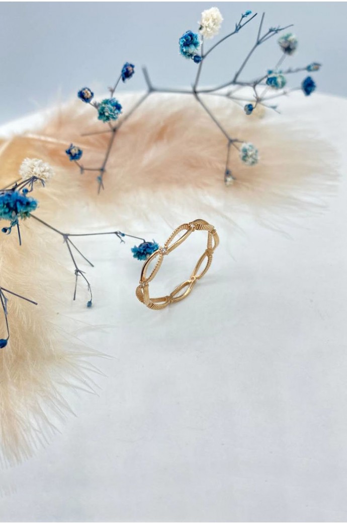 Günlük Minimal Pırlanta Tamtur Yüzük 0,06 Karat 