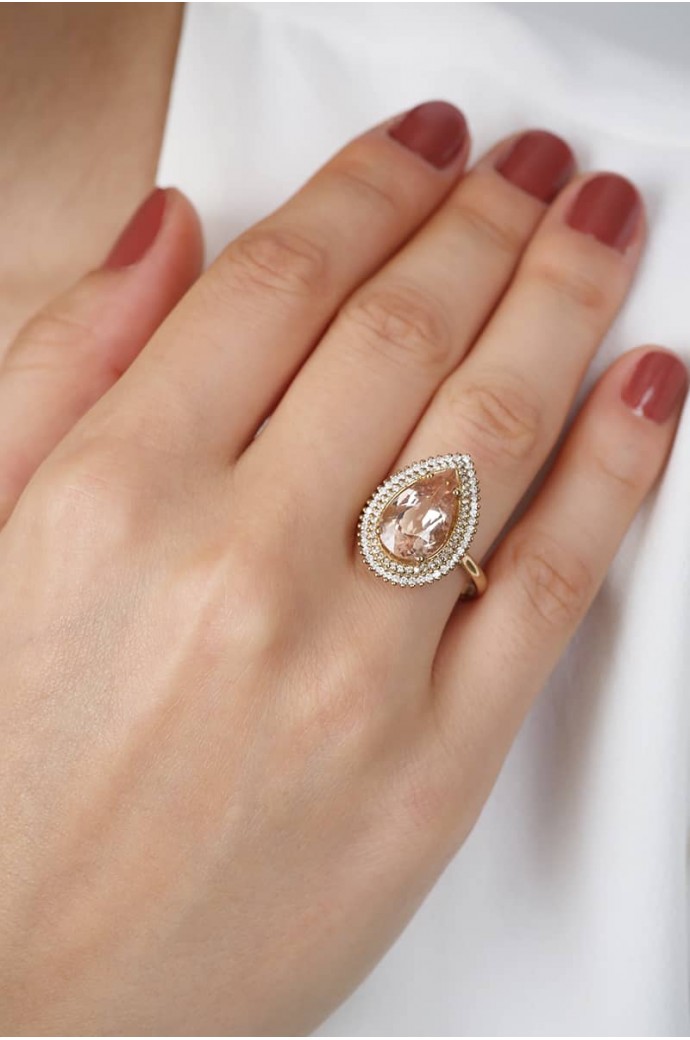 Morganitli Pırlantalı Yüzük 3,53 Karat