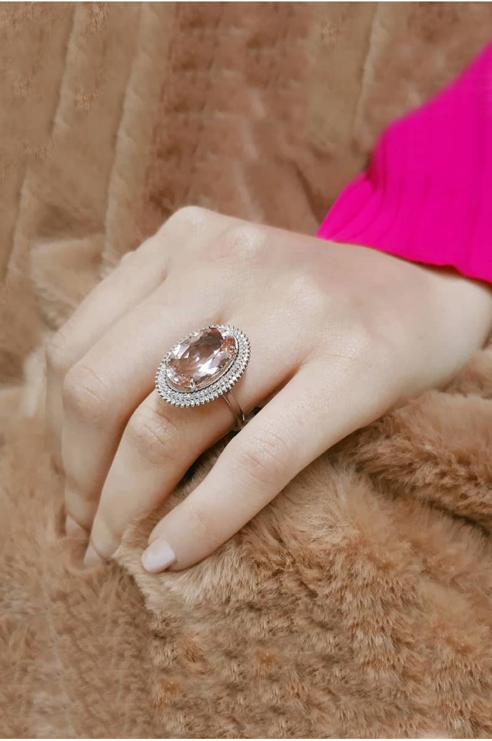 Morganitli Pırlantalı Yüzük 8,35 Karat