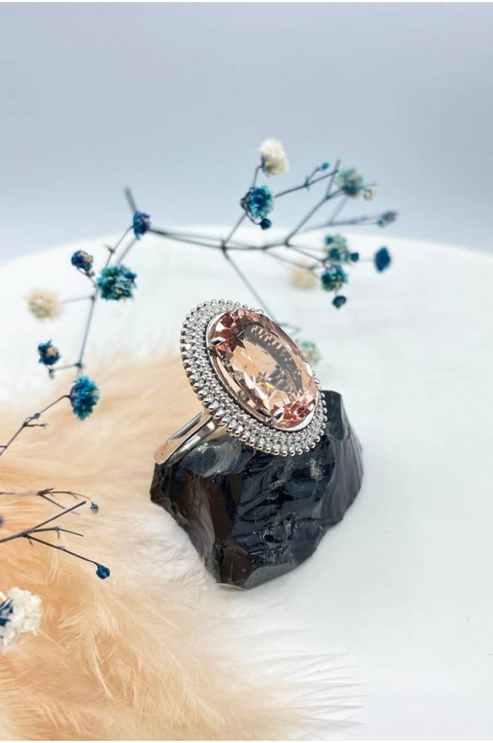 Morganitli Pırlantalı Yüzük 8,35 Karat