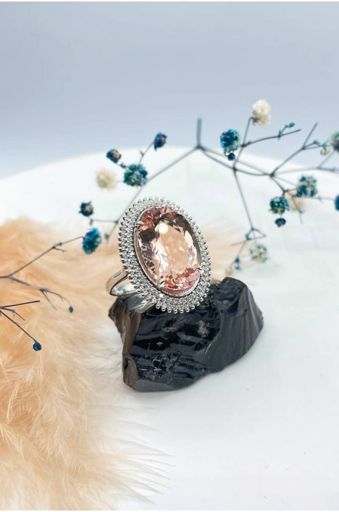 Morganitli Pırlantalı Yüzük 8,35 Karat