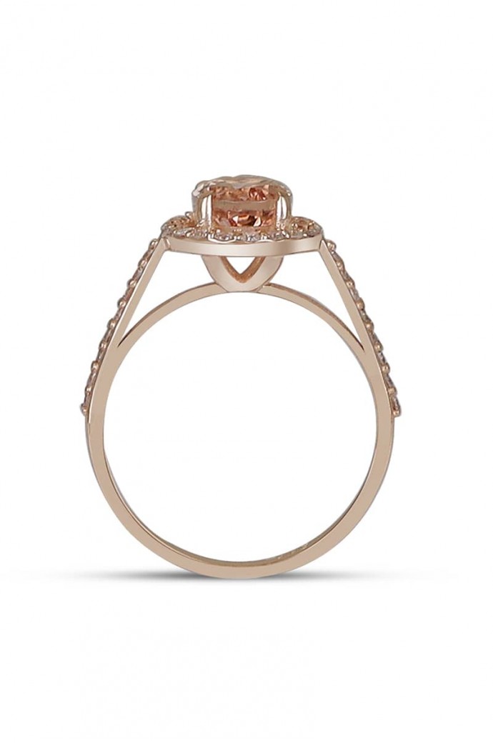 Morganitli Pırlantalı Yüzük 1,25 Karat