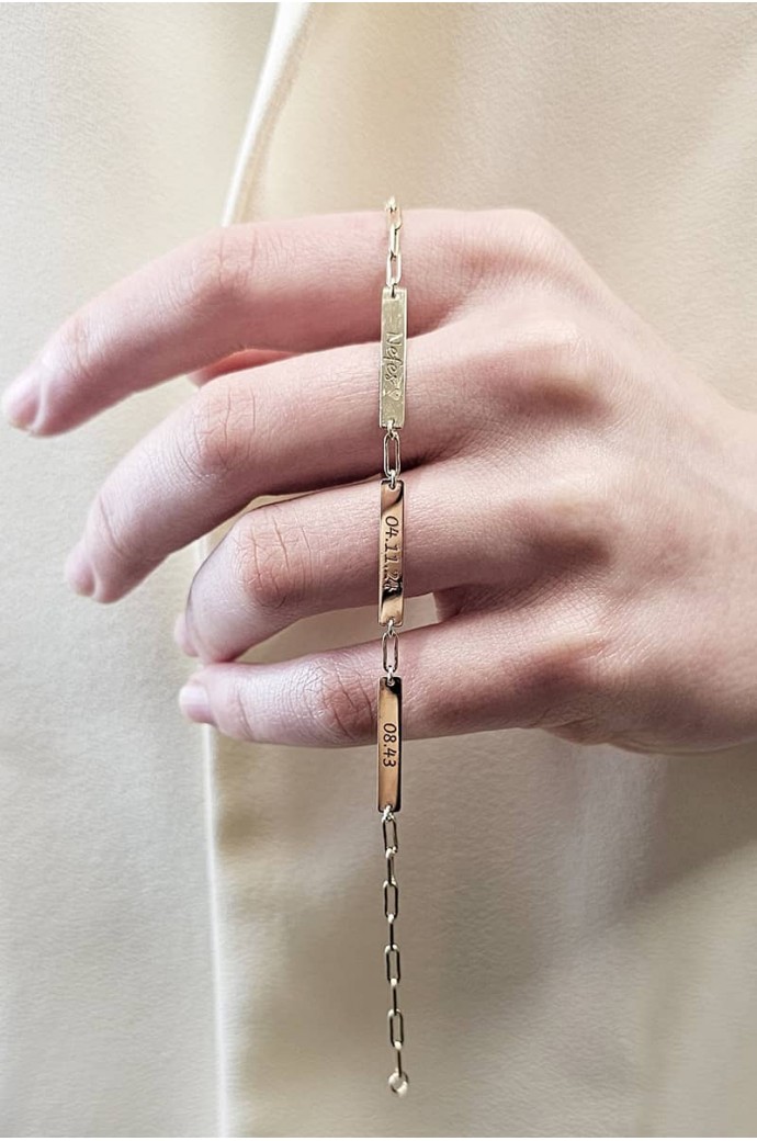 Özel Tasarım İsimli Altın Bileklik 