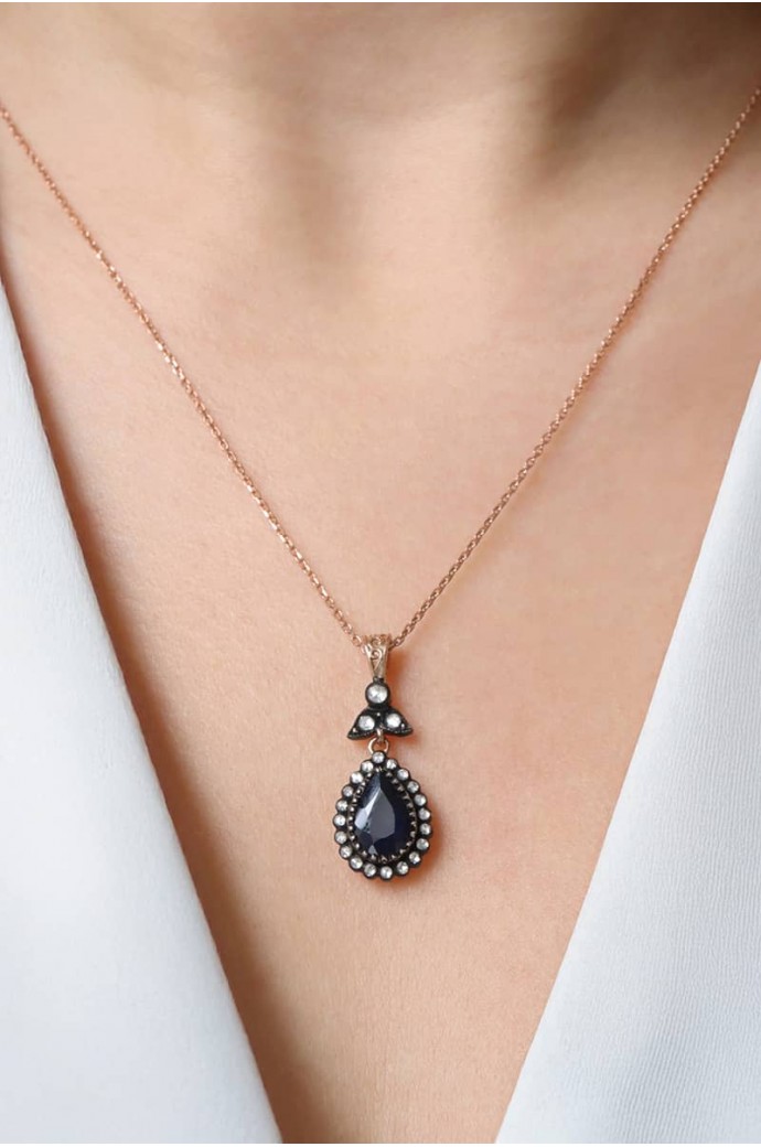 Safirli Elmas Kolye 1,68 Karat