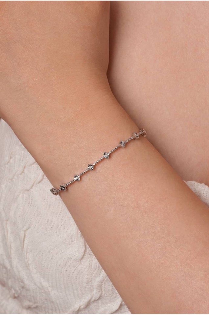 Suyolu Pırlanta Efektli Bileklik 0,07 Karat