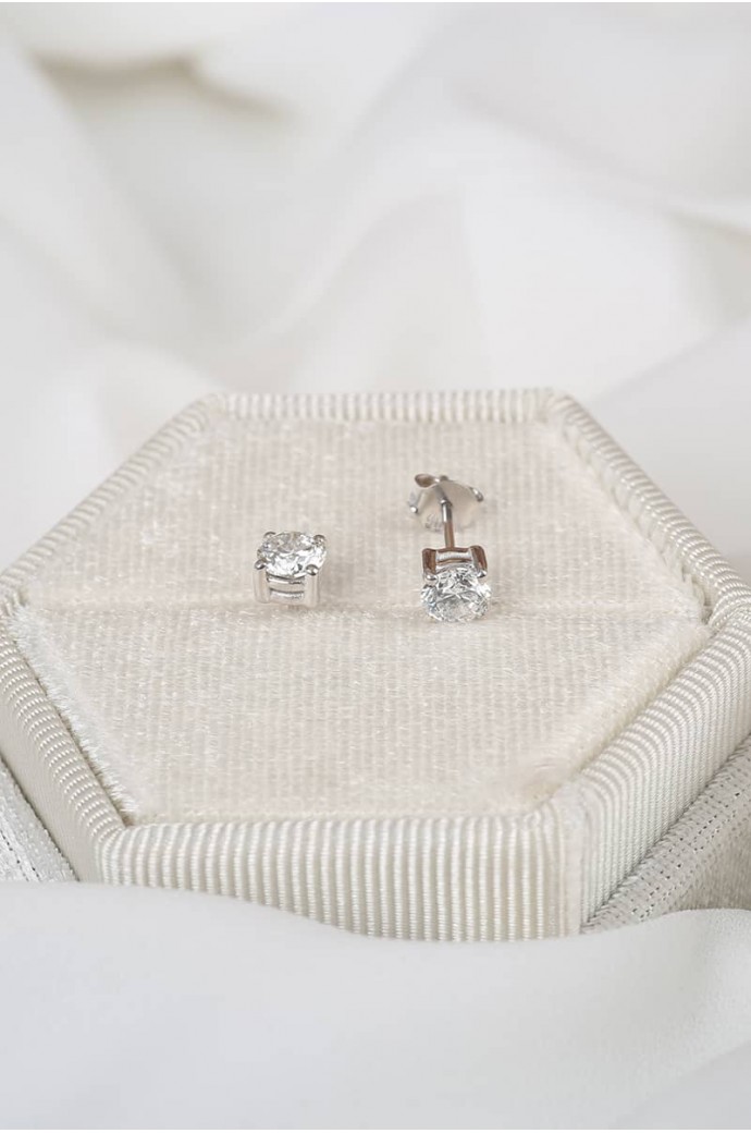 Tektaş Pırlanta Küpe 1,00 Karat