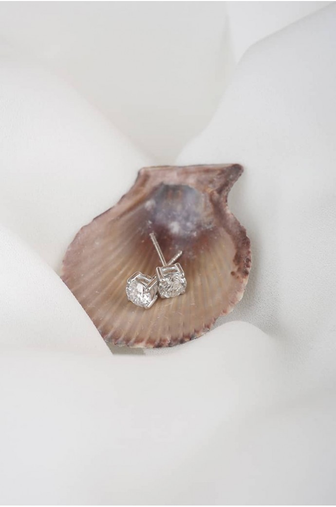 Tektaş Pırlanta Küpe 1,00 Karat