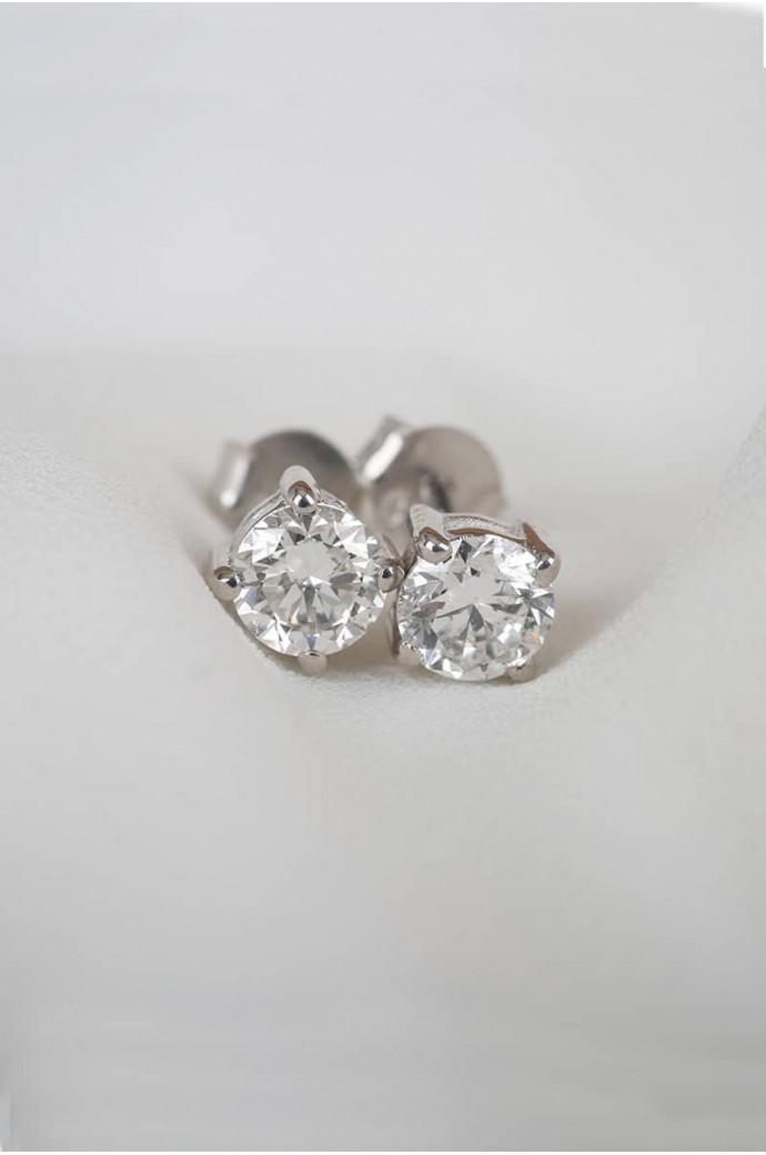 Tektaş Pırlanta Küpe 1,00 Karat