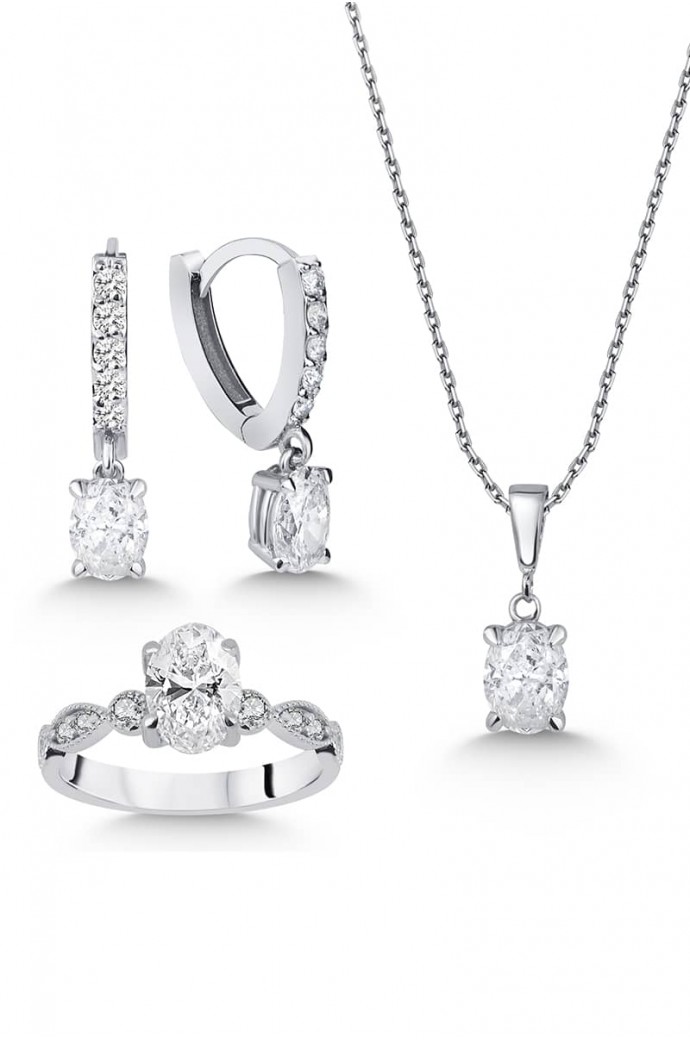 Tektaş Pırlanta Mini Set Oval 3,84 Karat