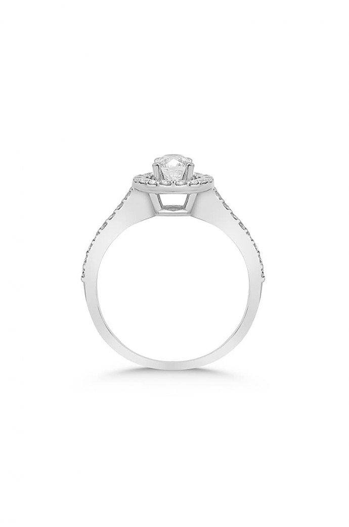 Tektaş Pırlanta Yüzük 0,70 Karat Oval Kesim