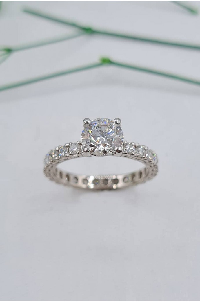 İkiz Yüzük Tektaş Tamtur Pırlanta 3,40 Karat 