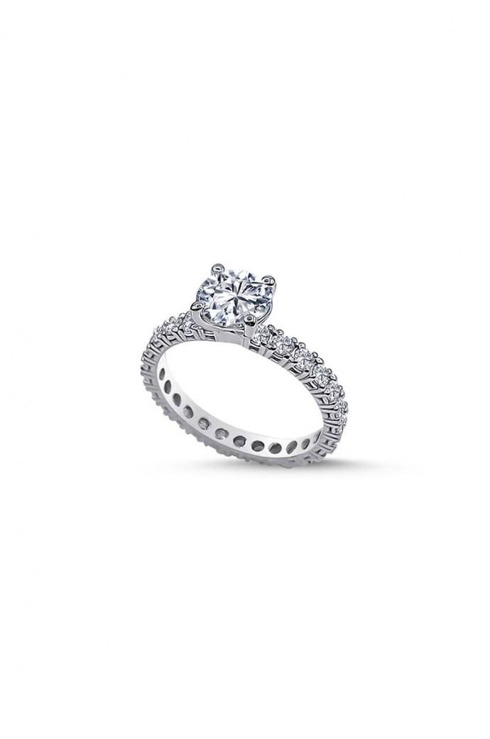 İkiz Yüzük Tektaş Tamtur Pırlanta 3,40 Karat 