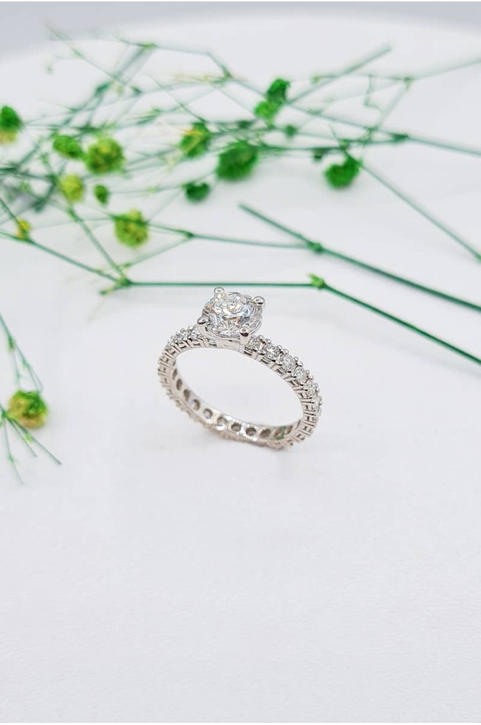 İkiz Yüzük Tektaş Tamtur Pırlanta 3,40 Karat 