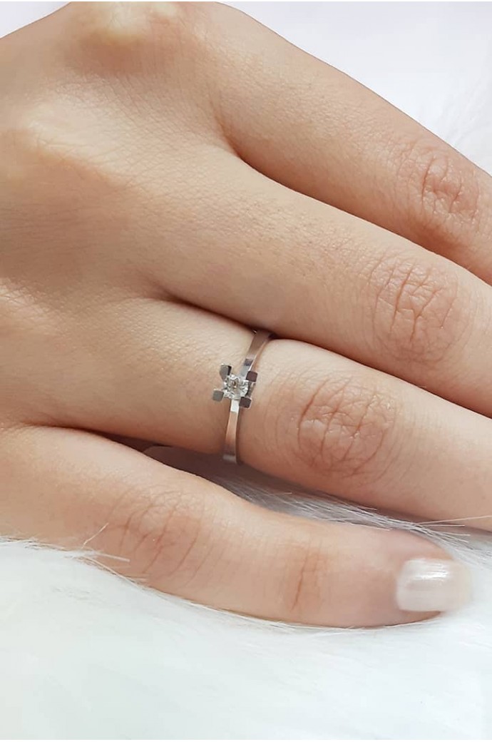 Tektaş Pırlanta Yüzük 0,10 Karat 