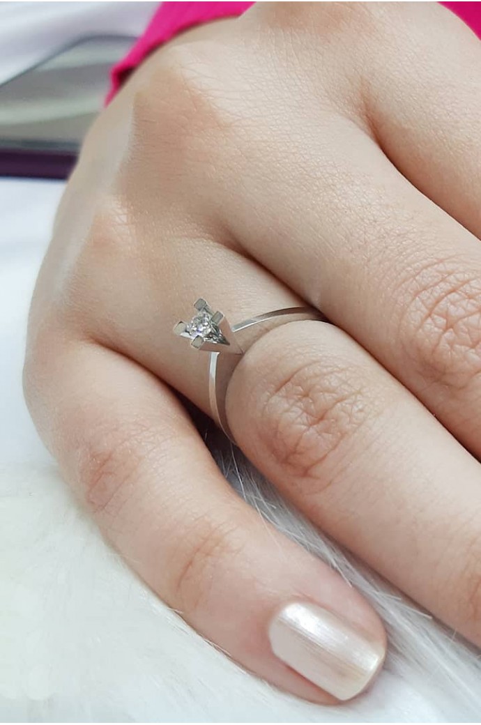 Tektaş Pırlanta Yüzük 0,10 Karat 