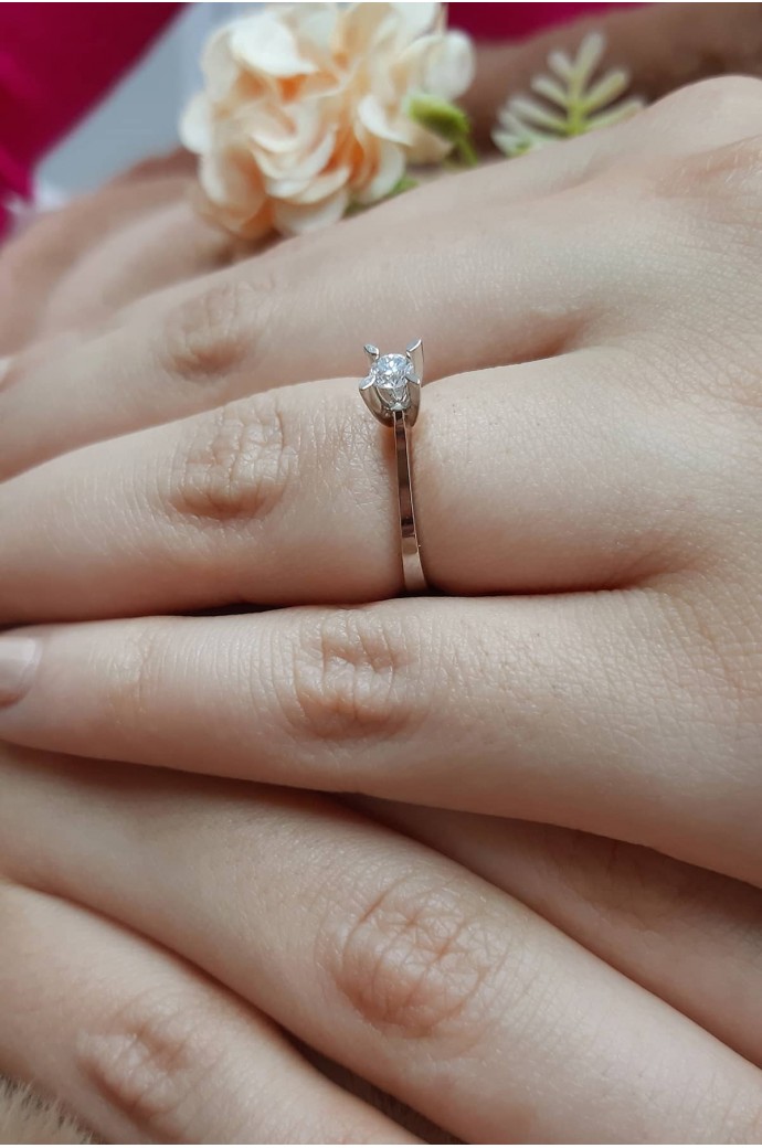 Tektaş Pırlanta Yüzük 0,25 Karat 