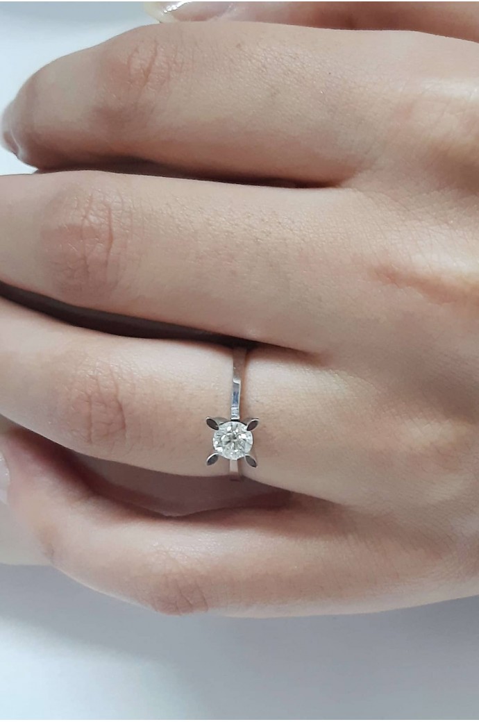 Tektaş Pırlanta Yüzük 0,50 Karat 