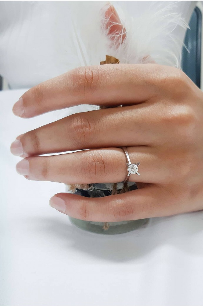 Tektaş Pırlanta Yüzük 0,50 Karat 