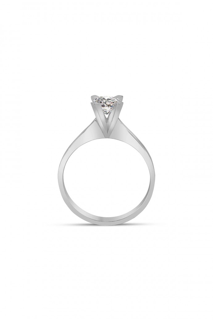 Tektaş Pırlanta Yüzük Oval Kesim 0,50 Karat 