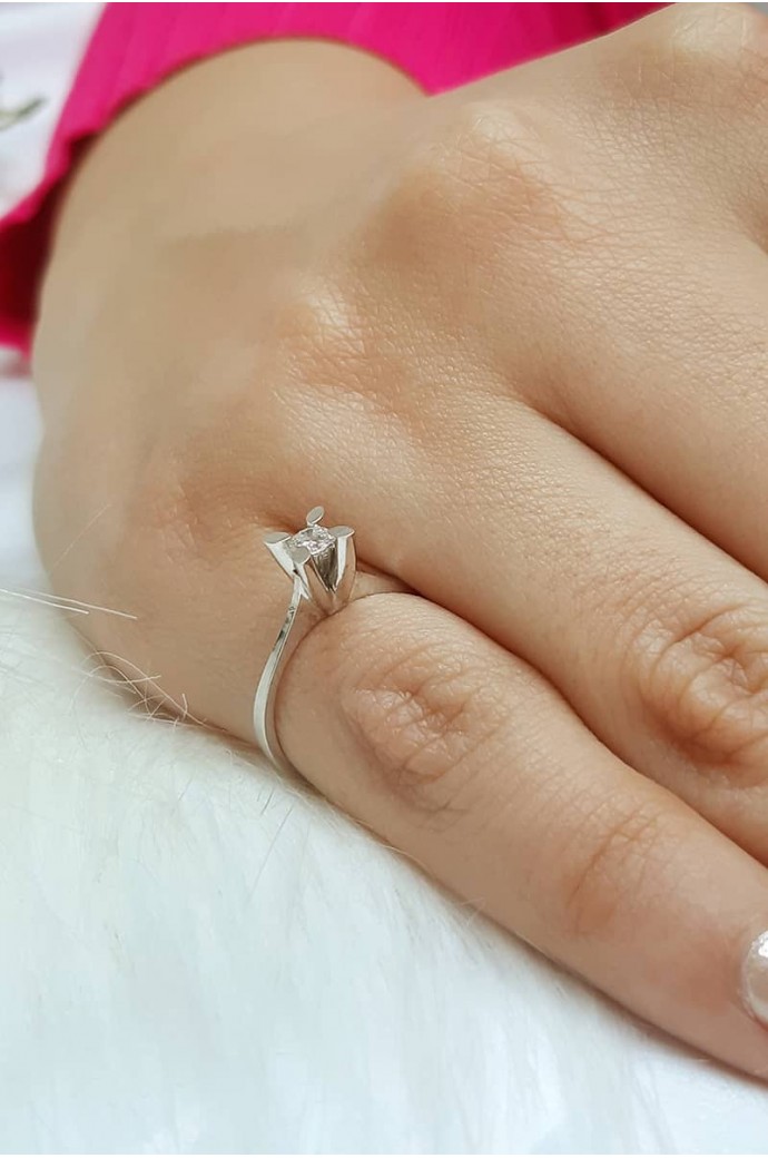 Tektaş Pırlanta Yüzük 0,10 Karat 