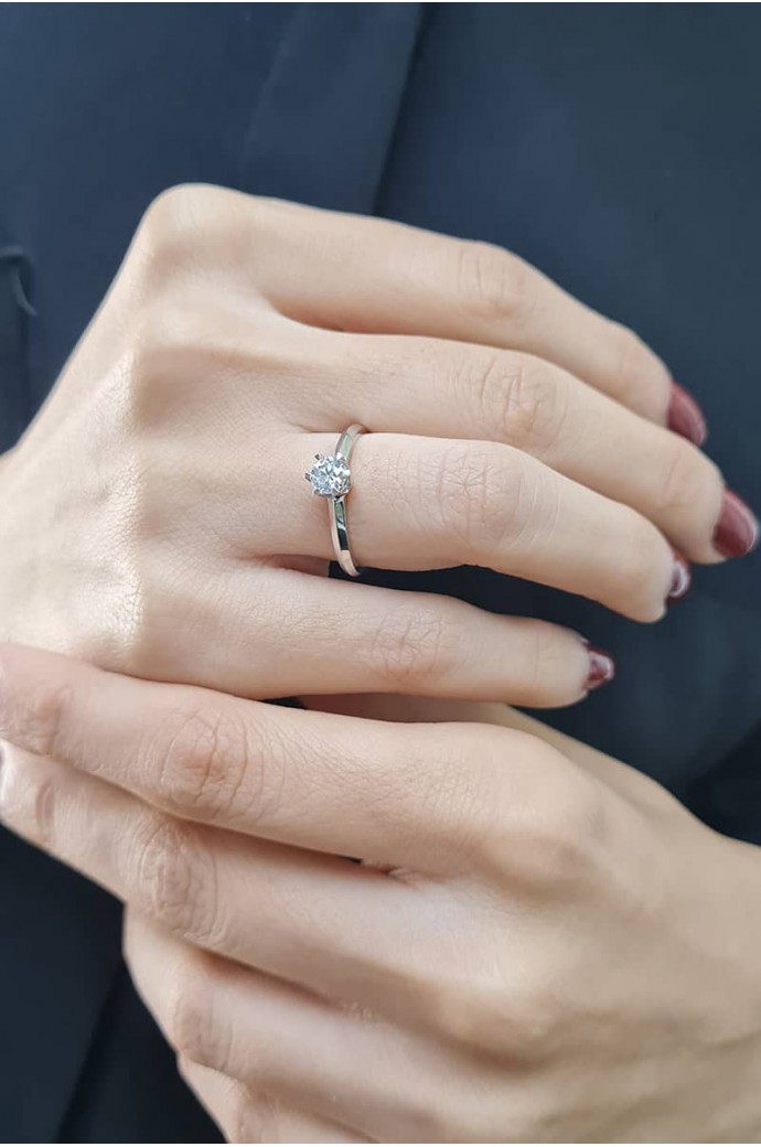 Tektaş Pırlanta Yüzük 0,50  Karat 