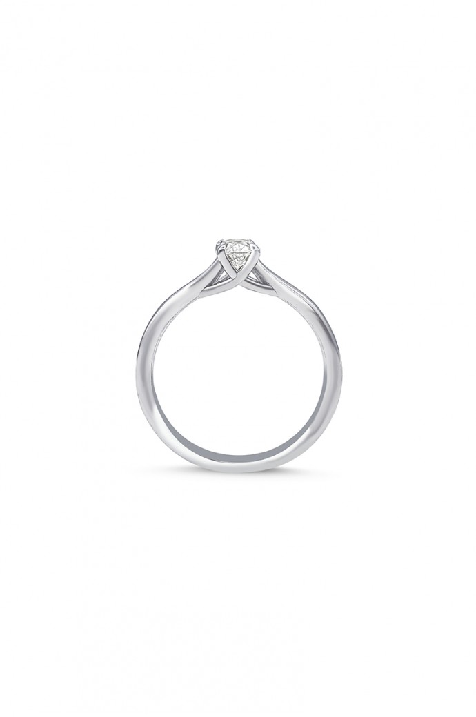 Tektaş Pırlanta Yüzük Oval Kesim 0,50 Karat 