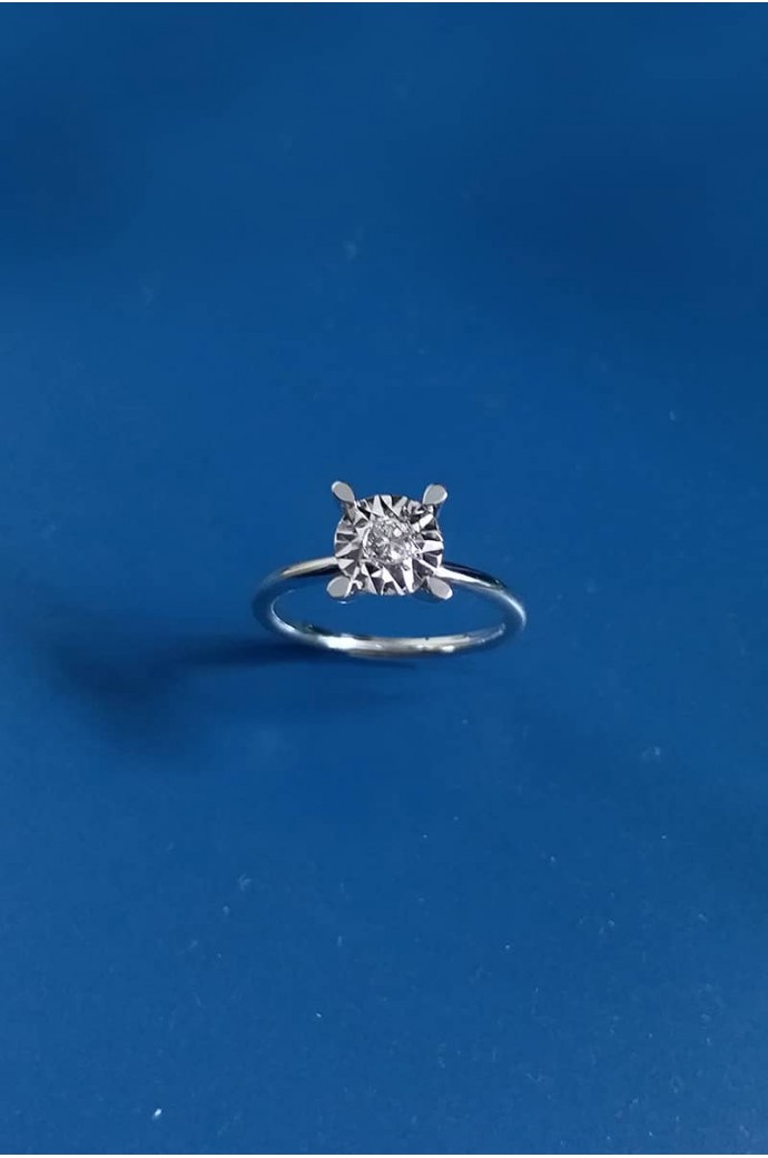 Tektaş Pırlanta Yüzük 0,05 Karat Efektli