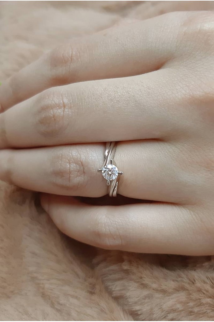 Tektaş Pırlanta Yüzük 0,40 Karat 