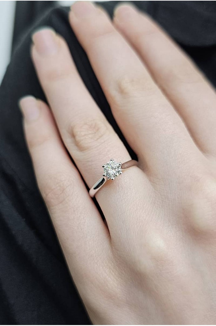 Tektaş Pırlanta Yüzük 0,50 Karat 