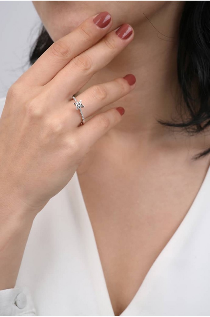 Tektaş Pırlanta Yüzük 0,42 Karat 