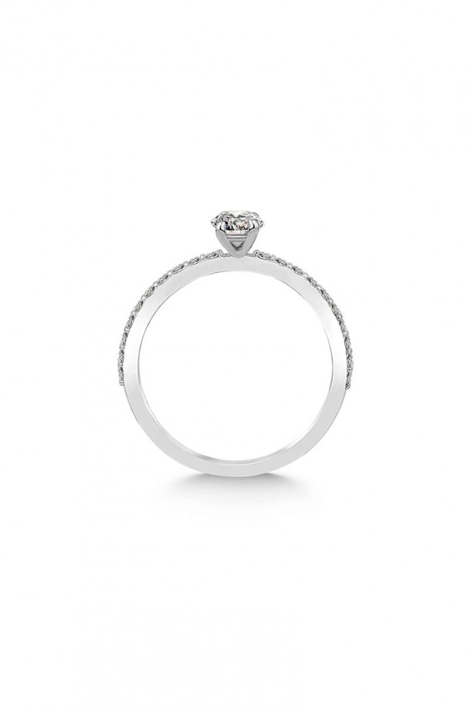 Tektaş Pırlanta Yüzük 0,55 Karat Oval Kesim