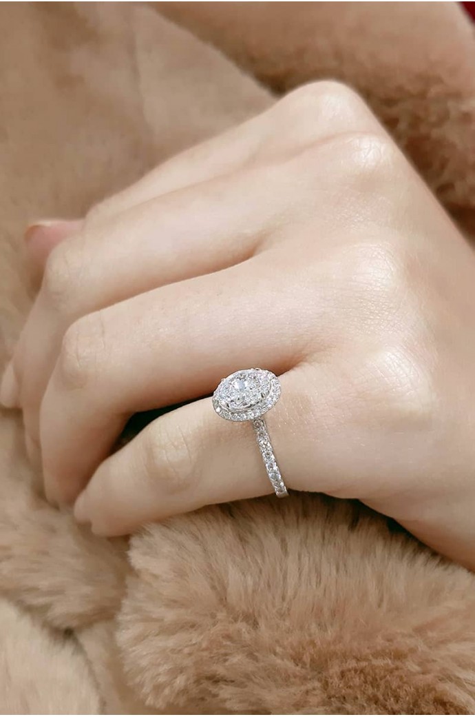 Tektaş Pırlanta Yüzük Oval Kesim 1,47 Karat  Oval Kesim