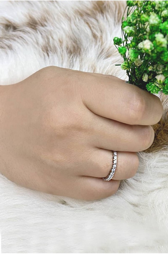 Yarımtur Pırlanta Yüzük 0,37 Karat