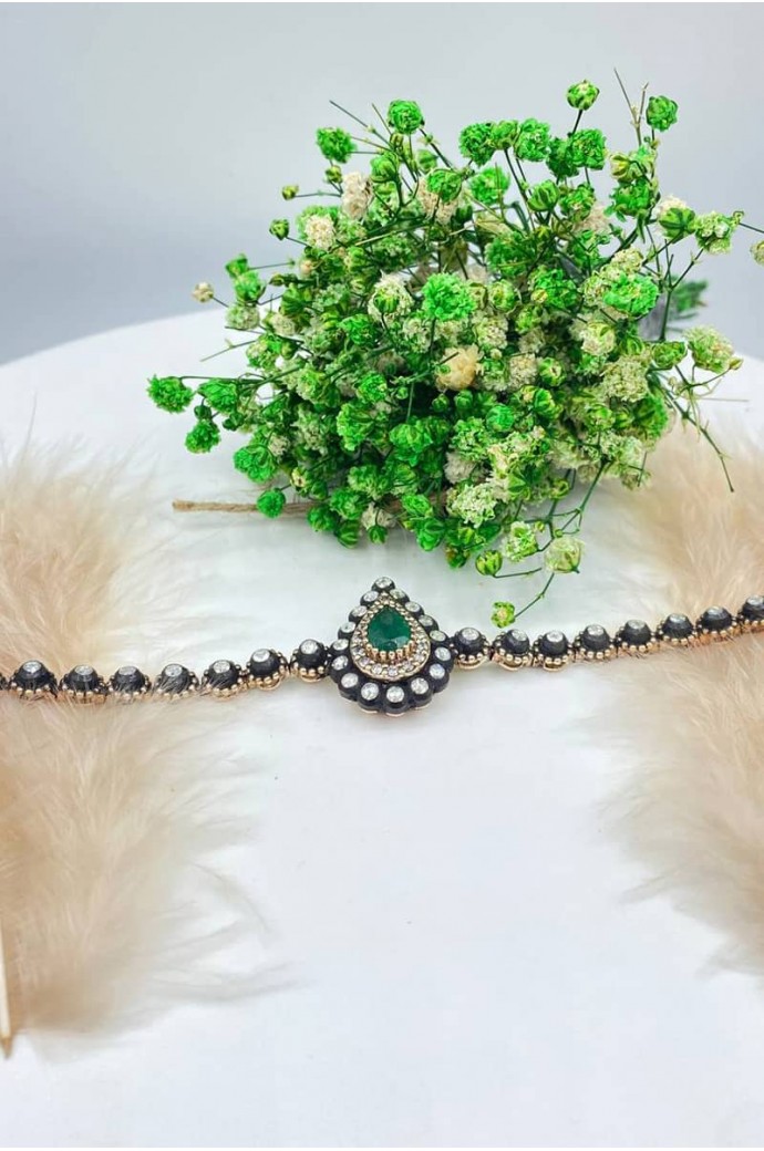 Zümrütlü Elmaslı Bileklik 1,92 Karat