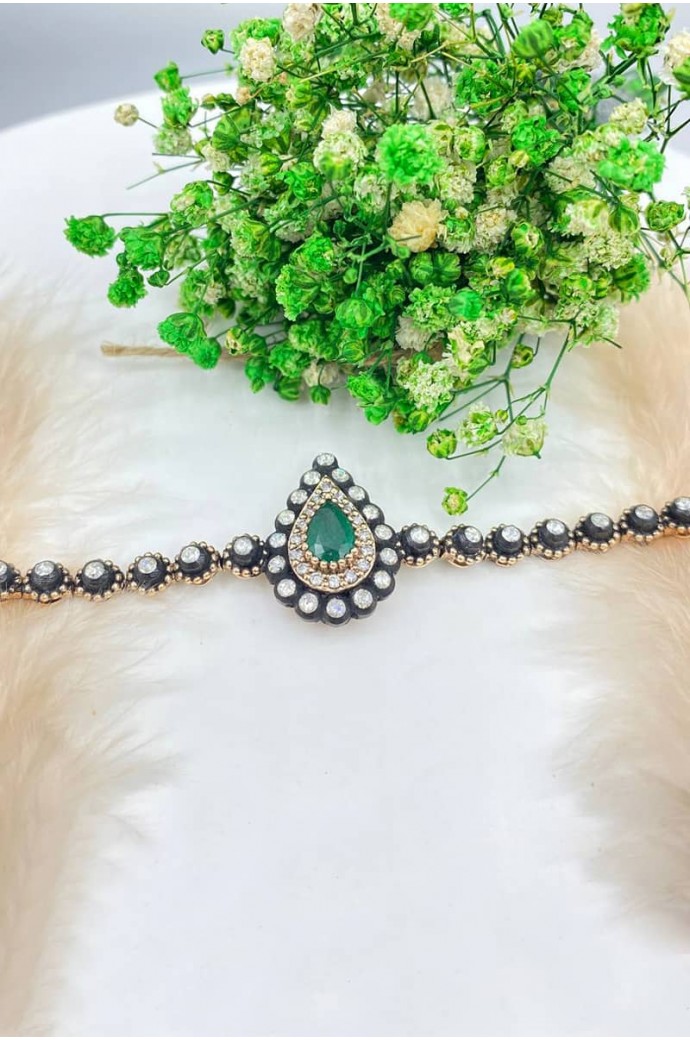 Zümrütlü Elmaslı Bileklik 1,92 Karat