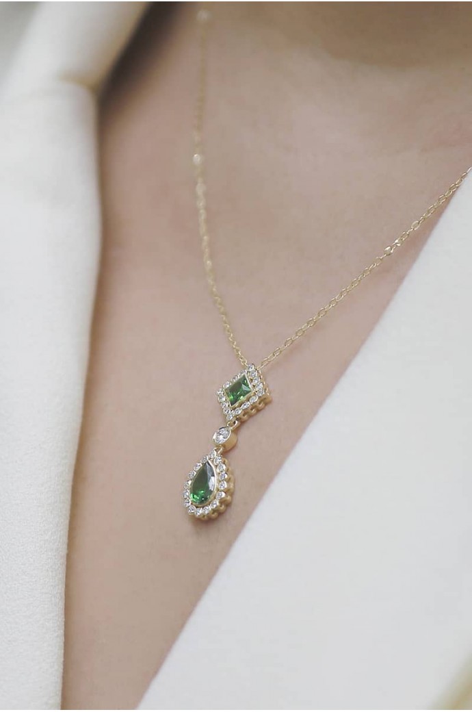 Zümrütlü Pırlantalı Kolye 2,90 Karat