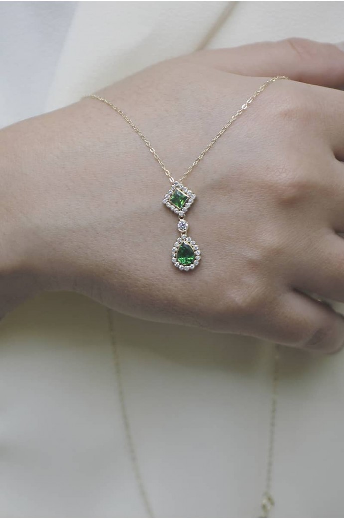 Zümrütlü Pırlantalı Kolye 2,90 Karat